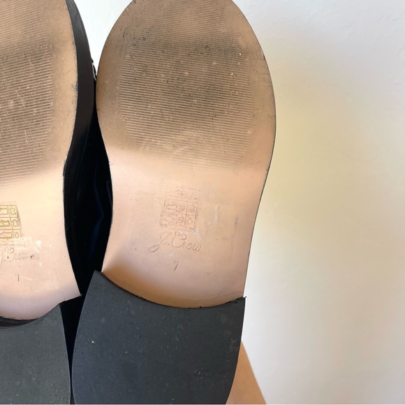 J. Crew Rowan Black Leather Penny Loafers Slip On Business Casual Shoes Size 7 - Picture 8 of 8